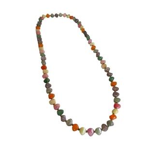 Multi-Colored Shiny Faux Stone (Plastic-like) Necklace